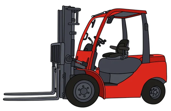 Red small forklifts — Stock Vector