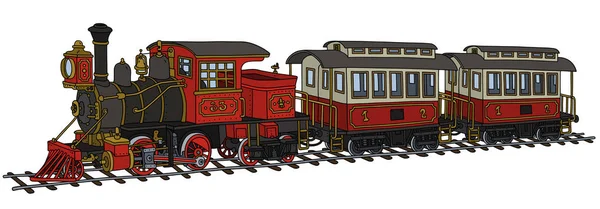 Komik eski Amerikan buharlı tren