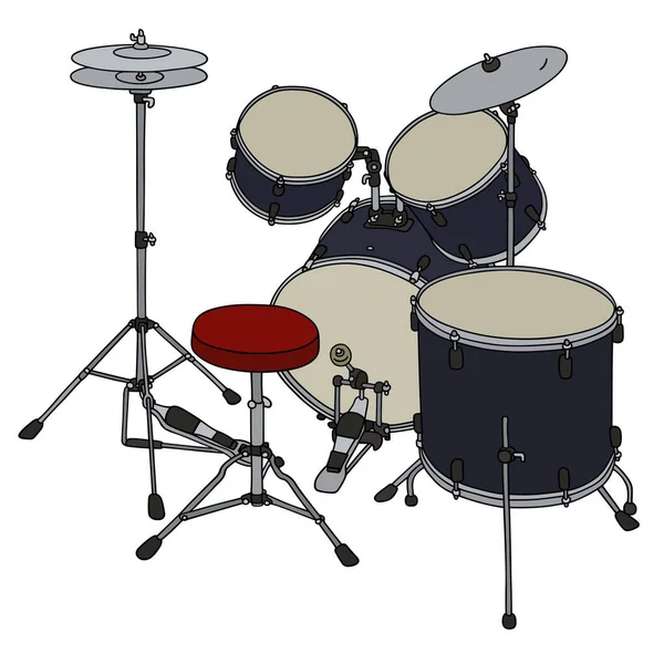 Conjunto de percussão escura — Vetor de Stock