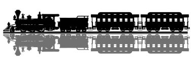 Vintage Amerikan buharlı tren