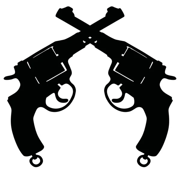 Revolvers militaires vintage — Image vectorielle