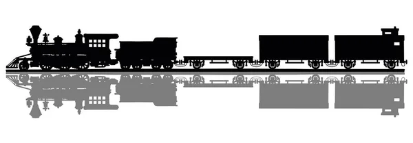 Americký parní lokomotivou — Stockový vektor