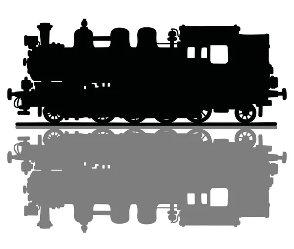 Vintage steam locomotive — Stock Vector