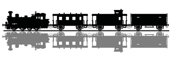 老式蒸汽火车 — 图库矢量图片