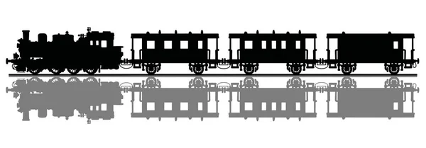 Trem a vapor vintage —  Vetores de Stock