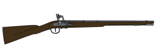 Old matchlock rifle — Stock Vector