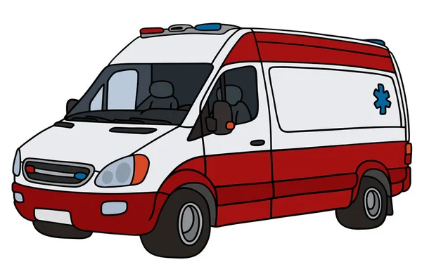 红色和白色的救护车 — 图库矢量图片