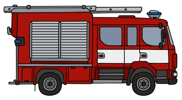 Pequeño camión de bomberos — Vector de stock