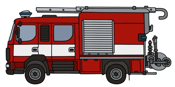 Rotes Feuerwehrauto — Stockvektor
