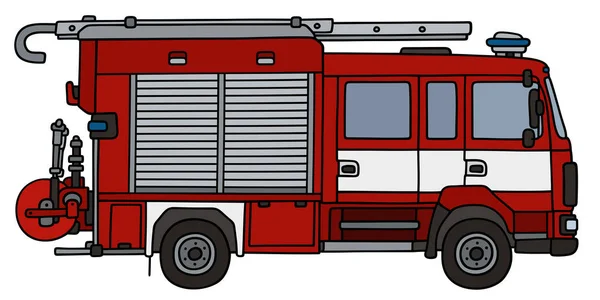 Rotes Feuerwehrauto — Stockvektor