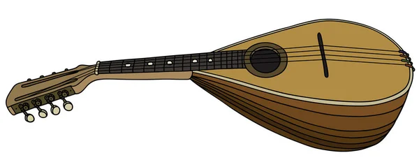 Eski küçük mandolin — Stok Vektör