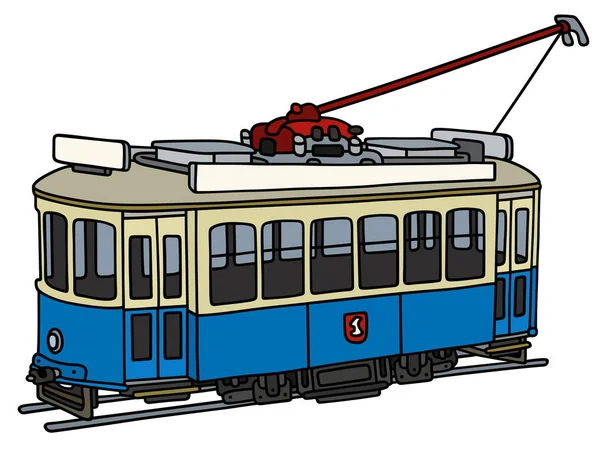 Vintage electric tramway — Stock Vector