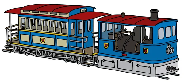 Tramway à vapeur vintage — Image vectorielle