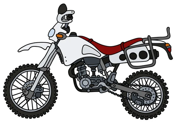 White off-road motorbike — Stock Vector