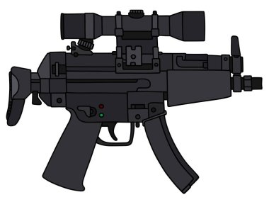 Hafif makineli tüfek bir optik görme ile