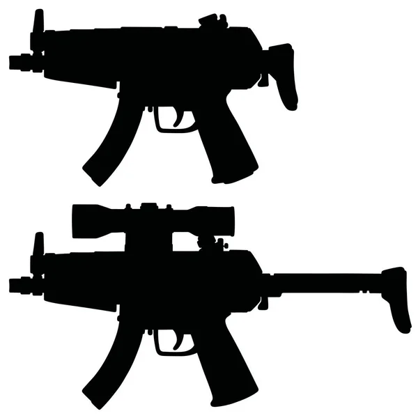 两个小冲锋枪 — 图库矢量图片