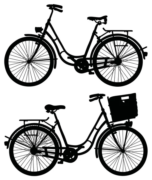 Két klasszikus kerékpárok — Stock Vector