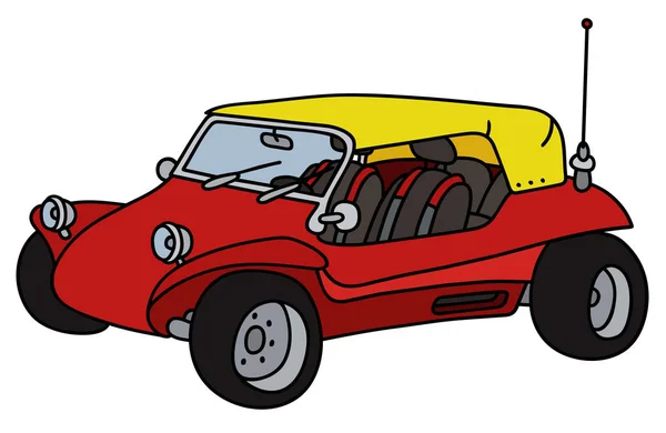 Buggy de duna roja — Vector de stock