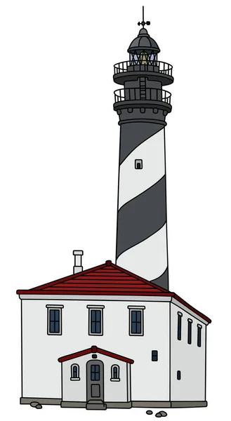 Old stone lighthouse — Stock Vector