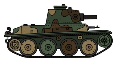 Vintage kamufle hafif tank
