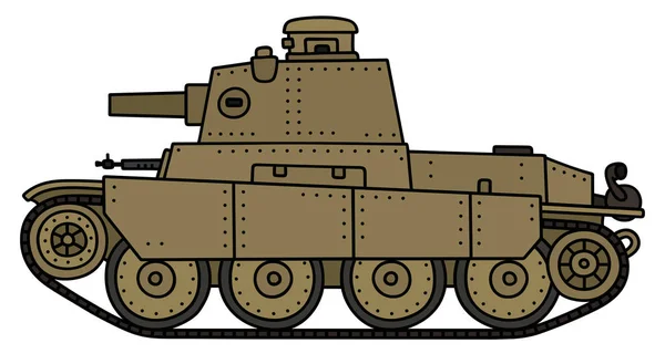 Vintage pískové tank — Stockový vektor