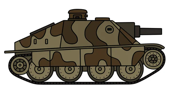 Vintage pansarvärnskanonvagn — Stock vektor