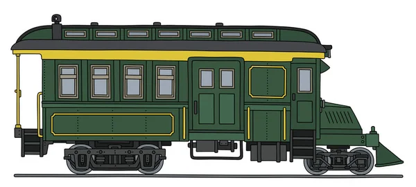 Vintage motor railcar — Stock Vector