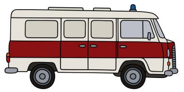 Klasik beyaz ambulans