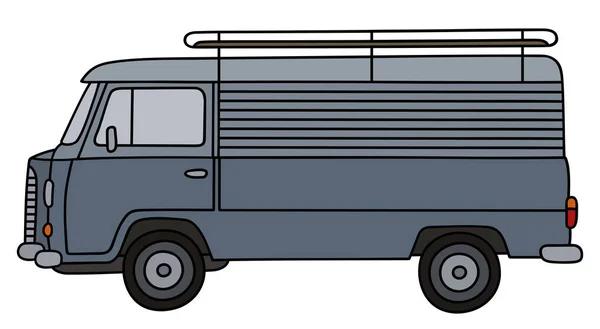 Minivan gris classique — Image vectorielle