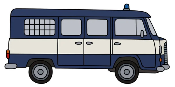 Eski polis minibüs — Stok Vektör