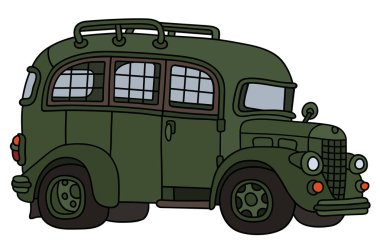 Komik eski hapishane otobüsü