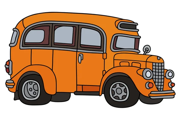 Забавный старый автобус — стоковый вектор