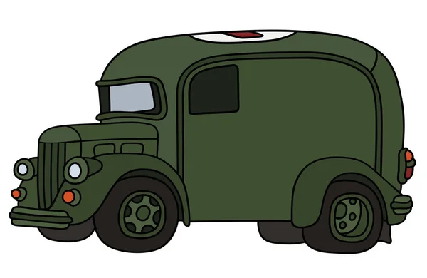 Alter Militärkrankenwagen — Stockvektor