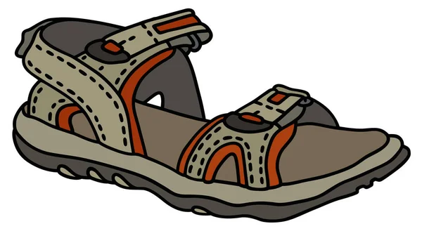 Sandale sport beige — Image vectorielle