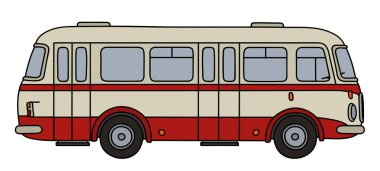 Eski kırmızı şehir otobüs