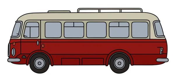 Vieux bus rouge — Image vectorielle