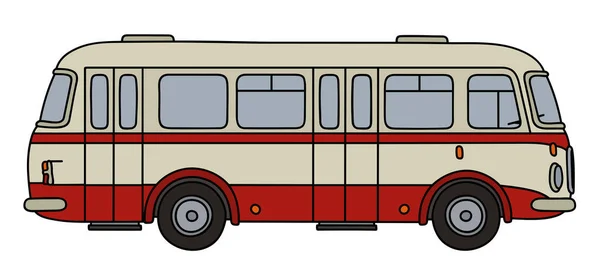 Ônibus velho cidade vermelho —  Vetores de Stock