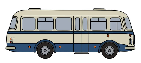 旧的蓝色公共汽车 — 图库矢量图片