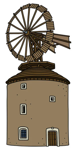 古い石造りの風車 — ストックベクタ