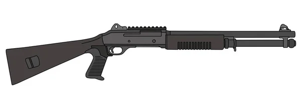 Svart pump shotgun — Stock vektor