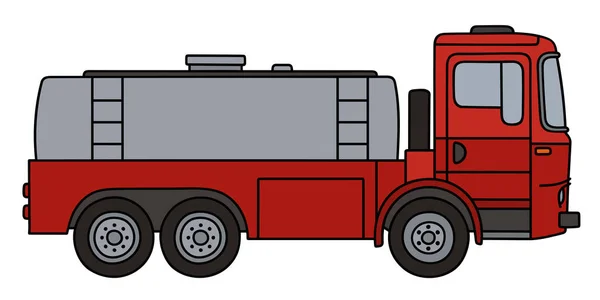 Rode tankwagen — Stockvector
