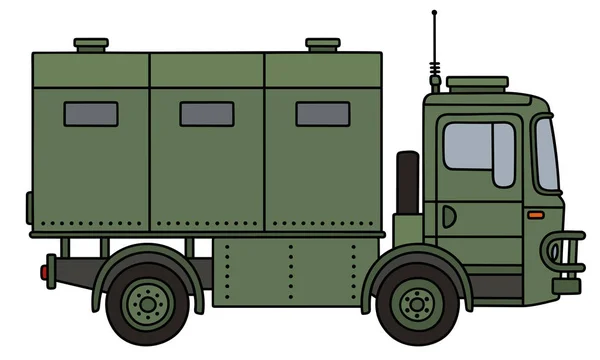 Haki askeri kamyon — Stok Vektör