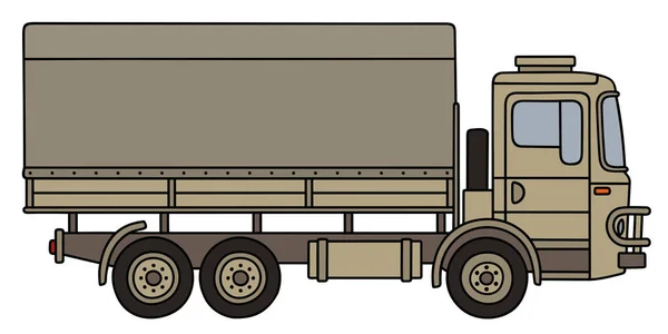 Sand Militär-LKW — Stockvektor