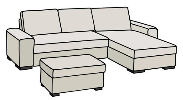 Grote lichte sofa — Stockvector