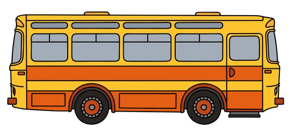 Ônibus amarelo clássico — Vetor de Stock
