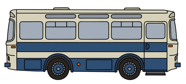 Viejo autobús azul — Vector de stock