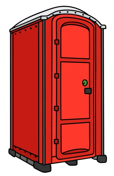 Röd mobil toalett — Stock vektor