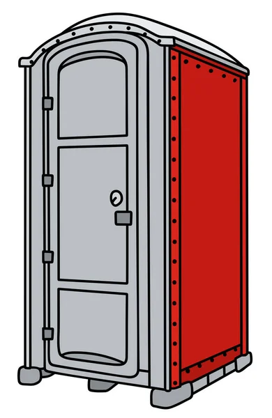 Röd mobil toalett — Stock vektor