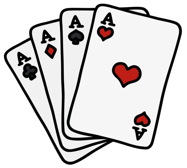 Смешные покерные карты — стоковый вектор