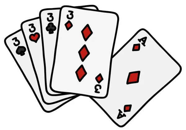 Rolig poker kort — Stock vektor